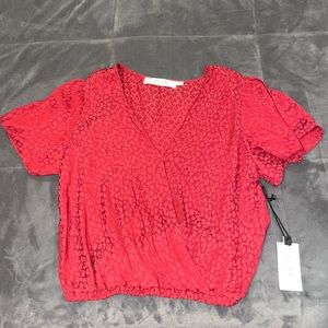 ASTR the Label size Small red short sleeve top